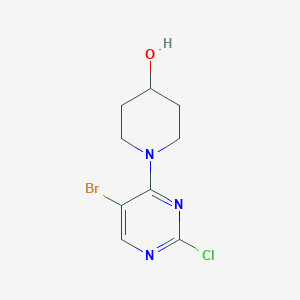 molecular formula C9H11BrClN3O B1498133 1-(5-Bromo-2-chloropyrimidin-4-yl)piperidin-4-ol CAS No. 477593-22-9