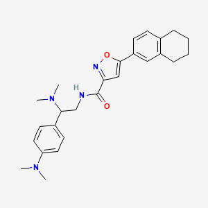 N-[2-(Dimethylamino)-2-[4-(dimethylamino)phenyl]ethyl]-5-(5,6,7,8-tetrahydronaphthalen-2-YL)-1,2-oxazole-3-carboxamide