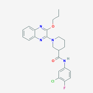 molecular formula C23H24ClFN4O2 B14981364 N-(3-chloro-4-fluorophenyl)-1-(3-propoxyquinoxalin-2-yl)piperidine-3-carboxamide 