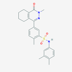 molecular formula C24H27N3O3S B14981380 N-(3,4-dimethylphenyl)-2-methyl-5-(3-methyl-4-oxo-3,4,5,6,7,8-hexahydrophthalazin-1-yl)benzenesulfonamide 