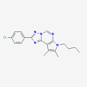 7-butyl-2-(4-chlorophenyl)-8,9-dimethyl-7H-pyrrolo[3,2-e][1,2,4]triazolo[1,5-c]pyrimidine