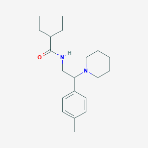 2-ethyl-N-[2-(4-methylphenyl)-2-(piperidin-1-yl)ethyl]butanamide