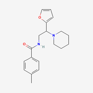 N-[2-(furan-2-yl)-2-(piperidin-1-yl)ethyl]-4-methylbenzamide