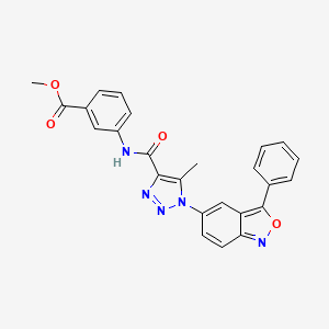 molecular formula C25H19N5O4 B14981454 methyl 3-({[5-methyl-1-(3-phenyl-2,1-benzoxazol-5-yl)-1H-1,2,3-triazol-4-yl]carbonyl}amino)benzoate 