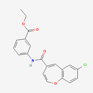 molecular formula C20H16ClNO4 B14981484 Ethyl 3-{[(7-chloro-1-benzoxepin-4-yl)carbonyl]amino}benzoate 