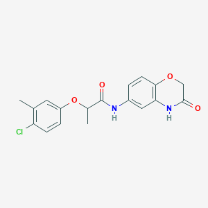 molecular formula C18H17ClN2O4 B14981486 2-(4-chloro-3-methylphenoxy)-N-(3-oxo-3,4-dihydro-2H-1,4-benzoxazin-6-yl)propanamide 