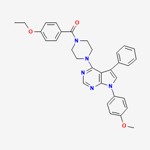 (4-ethoxyphenyl){4-[7-(4-methoxyphenyl)-5-phenyl-7H-pyrrolo[2,3-d]pyrimidin-4-yl]piperazin-1-yl}methanone