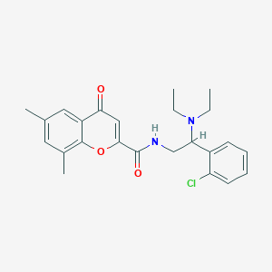 molecular formula C24H27ClN2O3 B14981518 N-[2-(2-chlorophenyl)-2-(diethylamino)ethyl]-6,8-dimethyl-4-oxo-4H-chromene-2-carboxamide 