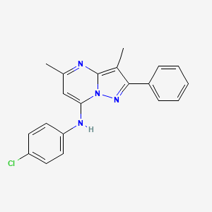 molecular formula C20H17ClN4 B14981526 N-(4-chlorophenyl)-3,5-dimethyl-2-phenylpyrazolo[1,5-a]pyrimidin-7-amine 