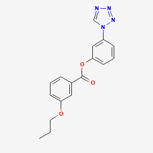 molecular formula C17H16N4O3 B14981545 3-(1H-tetrazol-1-yl)phenyl 3-propoxybenzoate 