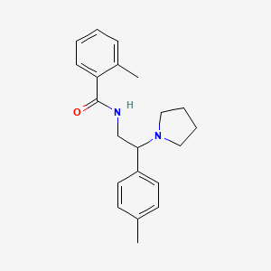 2-methyl-N-[2-(4-methylphenyl)-2-(pyrrolidin-1-yl)ethyl]benzamide