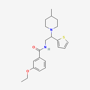 molecular formula C21H28N2O2S B14981567 3-ethoxy-N-[2-(4-methylpiperidin-1-yl)-2-(thiophen-2-yl)ethyl]benzamide 