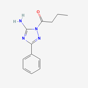 1-(5-amino-3-phenyl-1H-1,2,4-triazol-1-yl)butan-1-one