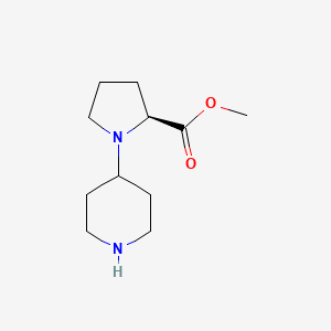 molecular formula C11H20N2O2 B1498158 (S)-Methyl 1-(piperidin-4-YL)pyrrolidine-2-carboxylate CAS No. 726185-38-2