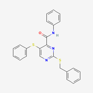 2-(benzylsulfanyl)-N-phenyl-5-(phenylsulfanyl)pyrimidine-4-carboxamide