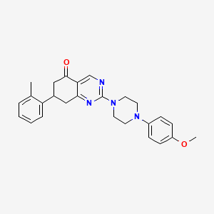 2-[4-(4-methoxyphenyl)piperazin-1-yl]-7-(2-methylphenyl)-7,8-dihydroquinazolin-5(6H)-one