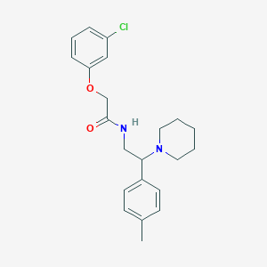 2-(3-chlorophenoxy)-N-[2-(4-methylphenyl)-2-(piperidin-1-yl)ethyl]acetamide