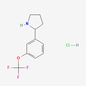 molecular formula C11H13ClF3NO B1498168 2-(3-Trifluoromethoxy-phenyl)-pyrrolidine hydrochloride 