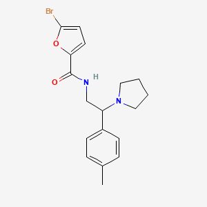 molecular formula C18H21BrN2O2 B14981689 5-bromo-N-[2-(4-methylphenyl)-2-(pyrrolidin-1-yl)ethyl]furan-2-carboxamide 