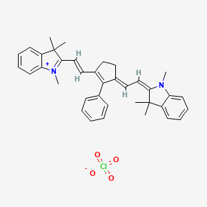 2-[2-[3-[(1,3-Dihydro-1,3,3-trimethyl-2h-indol-2-ylidene)ethylidene]-2-phenyl-1-cyclopenten-1-yl]ethenyl]-1,3,3-trimethyl-3h-indolium perchlorate