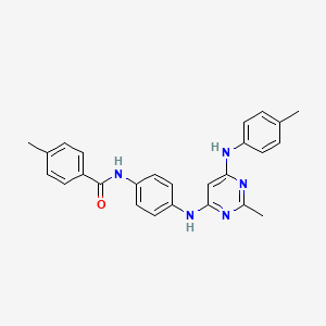 4-methyl-N-[4-({2-methyl-6-[(4-methylphenyl)amino]pyrimidin-4-yl}amino)phenyl]benzamide