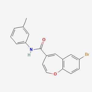 molecular formula C18H14BrNO2 B14981698 7-bromo-N-(3-methylphenyl)-1-benzoxepine-4-carboxamide 