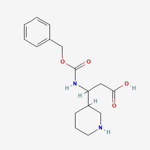 molecular formula C16H22N2O4 B1498170 3-N-Cbz-amino-3-piperidine-propionic acid CAS No. 372144-12-2