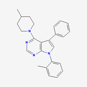 molecular formula C25H26N4 B14981705 7-(2-methylphenyl)-4-(4-methylpiperidin-1-yl)-5-phenyl-7H-pyrrolo[2,3-d]pyrimidine 