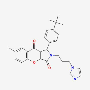 1-(4-tert-butylphenyl)-2-[3-(1H-imidazol-1-yl)propyl]-7-methyl-1,2-dihydrochromeno[2,3-c]pyrrole-3,9-dione