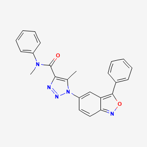 molecular formula C24H19N5O2 B14981724 N,5-dimethyl-N-phenyl-1-(3-phenyl-2,1-benzoxazol-5-yl)-1H-1,2,3-triazole-4-carboxamide 