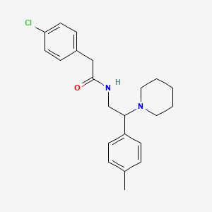 molecular formula C22H27ClN2O B14981729 2-(4-chlorophenyl)-N-[2-(4-methylphenyl)-2-(piperidin-1-yl)ethyl]acetamide 