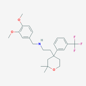 N-(3,4-dimethoxybenzyl)-2-{2,2-dimethyl-4-[3-(trifluoromethyl)phenyl]tetrahydro-2H-pyran-4-yl}ethanamine