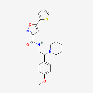 N-[2-(4-methoxyphenyl)-2-(piperidin-1-yl)ethyl]-5-(thiophen-2-yl)-1,2-oxazole-3-carboxamide