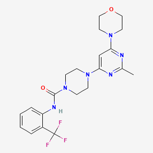 molecular formula C21H25F3N6O2 B14981747 4-(2-methyl-6-morpholinopyrimidin-4-yl)-N-(2-(trifluoromethyl)phenyl)piperazine-1-carboxamide 