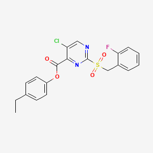 4-Ethylphenyl 5-chloro-2-[(2-fluorobenzyl)sulfonyl]pyrimidine-4-carboxylate