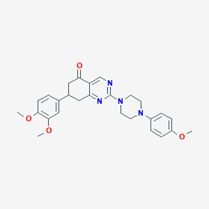 7-(3,4-dimethoxyphenyl)-2-[4-(4-methoxyphenyl)piperazin-1-yl]-7,8-dihydroquinazolin-5(6H)-one