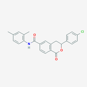 3-(4-chlorophenyl)-N-(2,4-dimethylphenyl)-1-oxo-3,4-dihydro-1H-isochromene-6-carboxamide