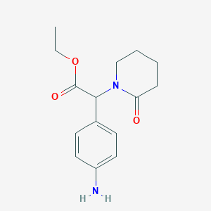 molecular formula C15H20N2O3 B1498185 (4-Amino-phenyl)-(2-oxo-piperidin-1-yl)-acetic acid ethyl ester 