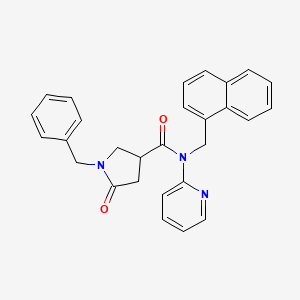 1-benzyl-N-(naphthalen-1-ylmethyl)-5-oxo-N-(pyridin-2-yl)pyrrolidine-3-carboxamide