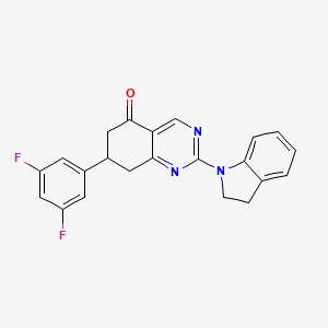 7-(3,5-difluorophenyl)-2-(2,3-dihydro-1H-indol-1-yl)-7,8-dihydroquinazolin-5(6H)-one