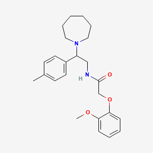 N-[2-(azepan-1-yl)-2-(4-methylphenyl)ethyl]-2-(2-methoxyphenoxy)acetamide