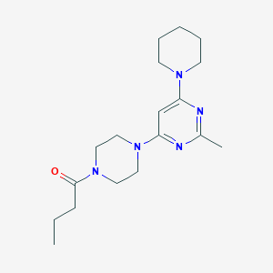 molecular formula C18H29N5O B14981881 1-{4-[2-Methyl-6-(piperidin-1-YL)pyrimidin-4-YL]piperazin-1-YL}butan-1-one 