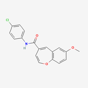 N-(4-chlorophenyl)-7-methoxy-1-benzoxepine-4-carboxamide