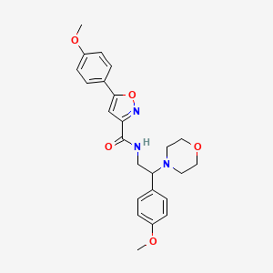 5-(4-methoxyphenyl)-N-[2-(4-methoxyphenyl)-2-(morpholin-4-yl)ethyl]-1,2-oxazole-3-carboxamide