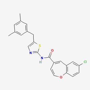 7-chloro-N-[5-(3,5-dimethylbenzyl)-1,3-thiazol-2-yl]-1-benzoxepine-4-carboxamide