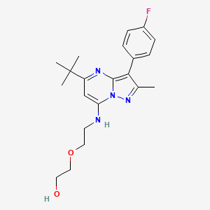 2-(2-{[5-Tert-butyl-3-(4-fluorophenyl)-2-methylpyrazolo[1,5-a]pyrimidin-7-yl]amino}ethoxy)ethanol