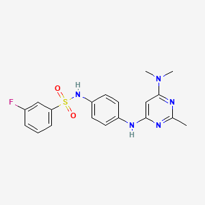 N-(4-((6-(dimethylamino)-2-methylpyrimidin-4-yl)amino)phenyl)-3-fluorobenzenesulfonamide