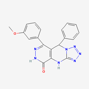 10-(3-methoxyphenyl)-8-phenyl-2,4,5,6,7,11,12-heptazatricyclo[7.4.0.03,7]trideca-1(9),3,5,10-tetraen-13-one