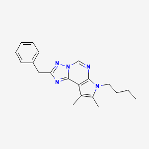 molecular formula C20H23N5 B14982000 2-benzyl-7-butyl-8,9-dimethyl-7H-pyrrolo[3,2-e][1,2,4]triazolo[1,5-c]pyrimidine 