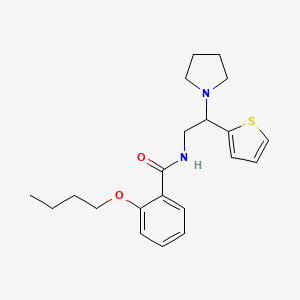 molecular formula C21H28N2O2S B14982041 2-butoxy-N-[2-(pyrrolidin-1-yl)-2-(thiophen-2-yl)ethyl]benzamide 